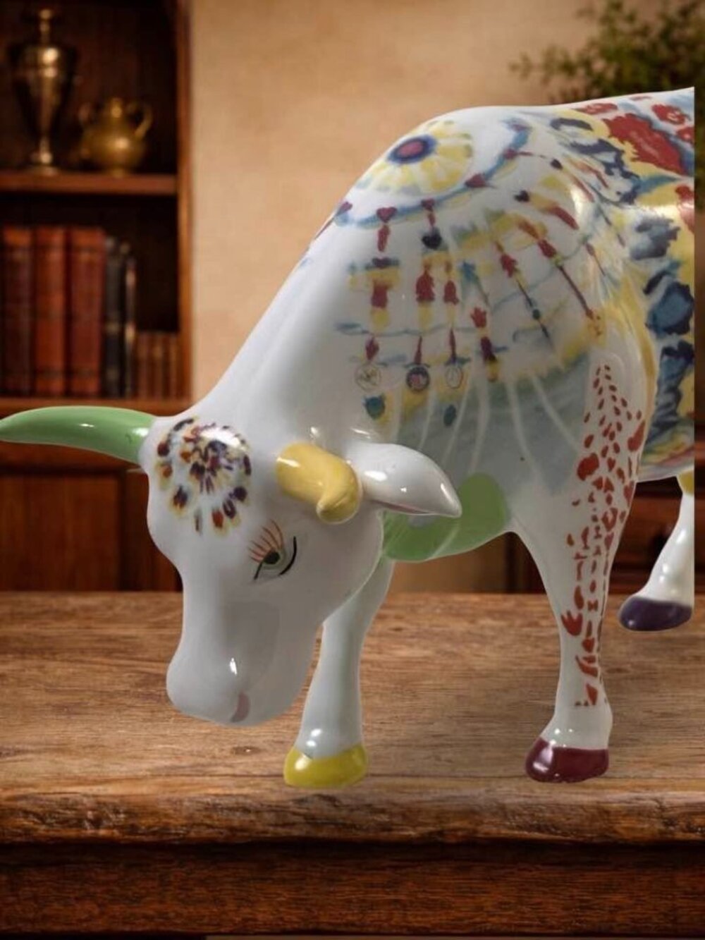 CowParade Udderly Groovy Lady Belle Bennett #9170 Tie Dye Cow 2000 Westland - Picture 4 of 8